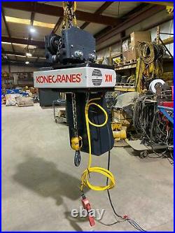 Konecrane XN253006B1STDP 3-Ton Electric Chain Hoist, 15' Lift, 460V