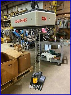 Konecranes 1/2 Ton Electric Chain Hoist, ModelXN05050015T32T1C, 10 FT Lift, 460V