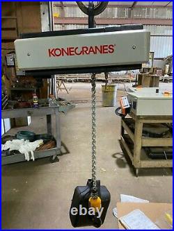 Konecranes 1/2 Ton Electric Chain Hoist, ModelXN05050015T32T1C, 10 FT Lift, 460V
