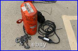 Lot Of 2 CM Lodestar 1 Ton Electric Chain Hoist 440-480v Convertible To 208-240