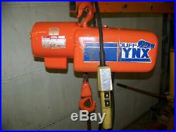 Lynx Duff / Coffing 1/2Ton Electric Chain Hoist Barely Used Works Great