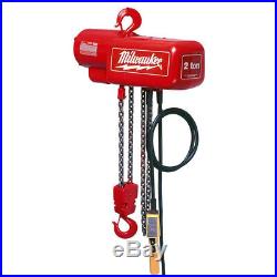 Milwaukee 9565 1 Ton Capacity 10-Foot Lift Electric Chain Hoist Bare Tool