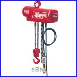 Milwaukee 9568 1 Ton Capacity 20-Foot Lift Electric Chain Hoist Bare Tool