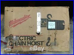 Milwaukee Electric Chain Hoist 9573 Professional 2 Ton 20 ft. Magnetic Brake