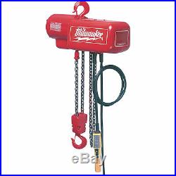 Milwaukee Professional Electric Chain Hoist- 1-Ton Capacity 15 ft Lift 9567