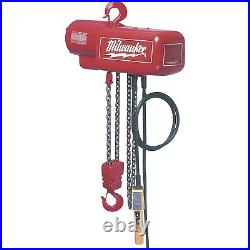 Milwaukee Professional Electric Chain Hoist 1-Ton Capacity, 15ft. Lift
