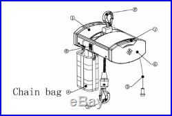 Mode chain bag suits for electric hoist, chain container Polyester, large size