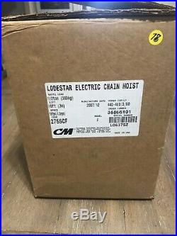 -NEW- CM Lodestar Electric Chain Hoist 1/2 Ton -NEW