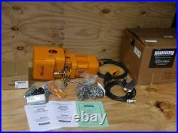 New Harrington NERP010L-15 Electric chain Hoist With trolley 2000 lb. 15' Lift