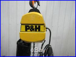 P & H Redi-Lift 1 Ton Electric Chain Hoist 2000 lb 17'6 Lift 460V