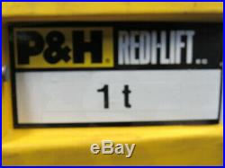 P & H Redi-Lift 1 Ton Electric Chain Hoist 2000 lb 23' Lift 460V