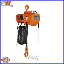 ProWinch 1 Ton Electric Chain Hoist 20ft G100 Chain M4/H3 220/440V