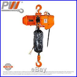 ProWinch 1 Ton Electric Chain Hoist PWR1 20ft Lift Height G100 Chain M4/H3