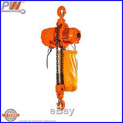 ProWinch 5 Ton Electric Chain Hoist 30ft G100 Chain M4/H3 220/440V