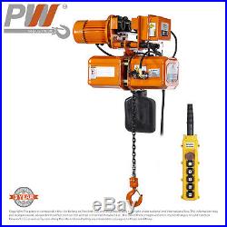 ProWinch Electric Chain Hoist Power Trolley 1 Ton 20 ft. Chain 110/220V