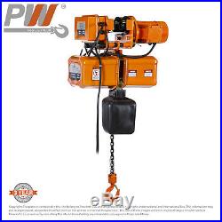 ProWinch Electric Chain Hoist Power Trolley 1 Ton 20 ft. Chain 110/220V