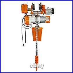 Prowinch 1 Ton Electric Chain Hoist Power Trolley 20 ft. G80 Chain M3/H2 110