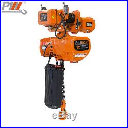 Prowinch 2 Speed 1 Ton Electric Chain Hoist Power Trolley 20 ft. G100 Chain M