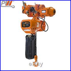 Prowinch 2 Speed 1 Ton Electric Chain Hoist Power Trolley 20 ft. G100 Chain M