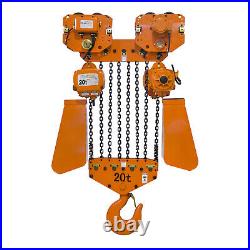 Prowinch 20 Ton Electric 1 speed Chain Hoist, 2 speed Power Trolley 40 ft. G100