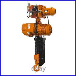Prowinch 5 Ton Electric Chain Hoist with Electric Trolley Double Speed 30ft Lift