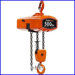 Prowinch 500 lb Electric Chain Hoist 115/230V 20 ft G100 Chain UL Wireless