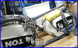 R146011 Lot of 1/4 Ton Coffing Electric Chain Hoists with Controller
