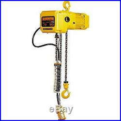 SNER Electric Chain Hoist with Hook Suspension 15' Lift, 1/2 Ton, 15 ft/min
