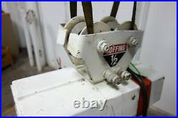 Used Coffing 1/2 Ton Electric Chain Hoist Trolley EC-1032-3 3ph 10 Ft