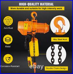 VEVOR 1 Ton Electric Chain Hoist with 10FT Double Chain Lifting110V G80 2200LBS