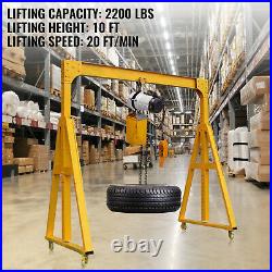 VEVOR 1 Ton Load 10 Ft Lift Round Chain Electric Hoist 2200 lbs Crane Hoist