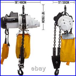 VEVOR 1 Ton Load 10 Ft Lift Round Chain Electric Hoist 2200 lbs Crane Hoist