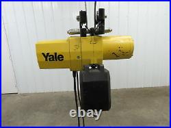 Yale 1/2 Ton 1000lbs Electric Chain Hoist 16fpm 10.5' Lift 1ph 115/230V Trolly