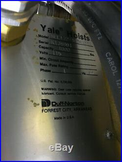 Yale 1/2 Ton Electric Chain Hoist KEL 1/2-10TH15S1 USED