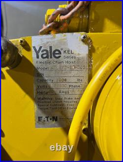 Yale 1/2 Ton Electric Chain Hoist, Model KEL1/2-101430S1, 10 FT Lift, 230/460V
