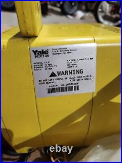 Yale 1/4 Ton 500lb Electric Chain Hoist 10' Lift 16 fpm 0.5hp 230/460v 3ph
