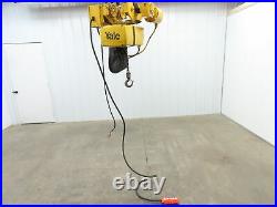 Yale 1 Ton 2000Lb Electric Chain Hoist 3Ph 230/460V 12' Lift With Power Trolley