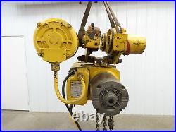 Yale 1 Ton 2000Lb Electric Chain Hoist 3Ph 230/460V 15' Lift With Power Trolley
