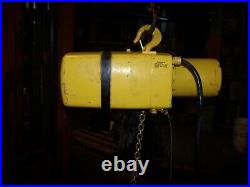 Yale 1 Ton Electric Chain Hoist 10' Lift 230/460 Vac With Pendant Kel1-10th30s1