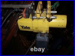 Yale 1 Ton Electric Chain Hoist 20' Lift 460 Vac With Trolley Vjl1-20pt16s1