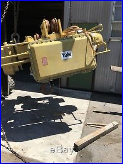 Yale 15 Ton Electric Chain Hoist with power trolley speed control DEW15X29RT11/3