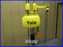 Yale 2 Ton Electric Chain Hoist Power Trolley 4000 Lbs 10' Lift KEL2-10LG71/2S2