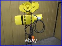 Yale 2 Ton Electric Chain Hoist Power Trolley 4000 Lbs 10' Lift KEL2-10LG71/2S2