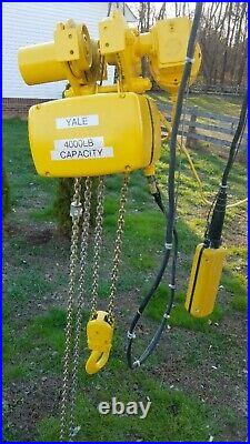 Yale 2 Ton Electric Chain Hoist With Motorized Trolley 230/460