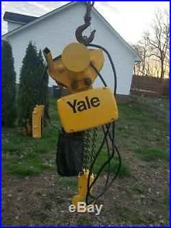 Yale 3 Ton Electric Chain Hoist With Motorized Trolley 230/460 Volts