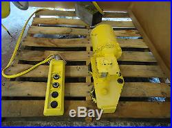 Yale KEL1-20RT15S1 1 Ton Electric Chain Hoist with power trolley speed control