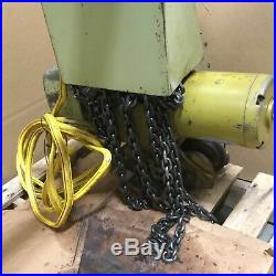 Yale KEL2-20PT15S2 Electric Chain Crane Hoist, 2 Ton, 3.5 I-Beam Trolley