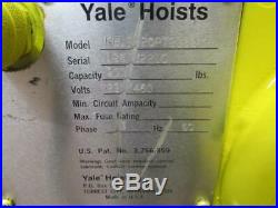 Yale KEL2-20PT21S2 Electric Chain Hoist withTrolley 1-1/2 Ton 3000 Lbs 3 PH 10' Ft