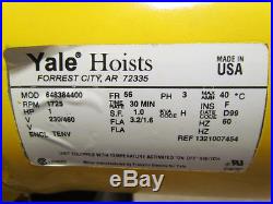 Yale KEL2-22NH71/2S2 2 Ton Electric Chain Hoist 230/460V 22'Lift 15'Pendant